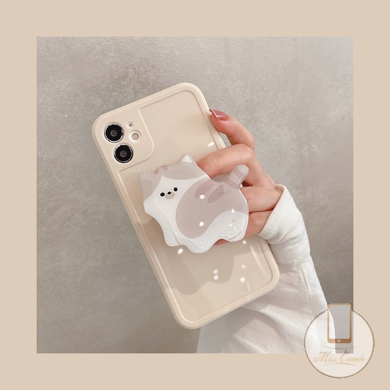 Giá Đỡ Điện Thoại Dạng Nhẫn Đeo Tay Hình Mèo Hoạt Hình Đáng Yêu