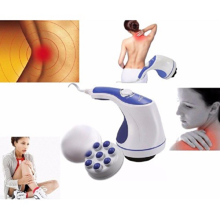 [FLASH SALE] Máy Massage Toàn Thân-Máy Đánh Tan Mỡ Bụng Cầm Tay Relax & Spin Tone 5 Đầu