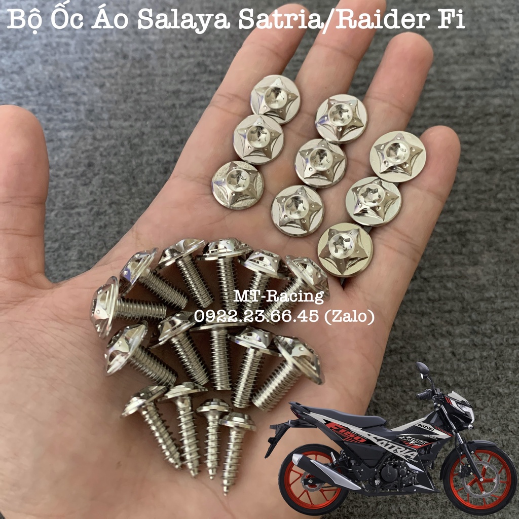 Full Ốc Áo Salaya Cho Satria, Raider Fi Chuẩn Inox304 Có Bảo Hành