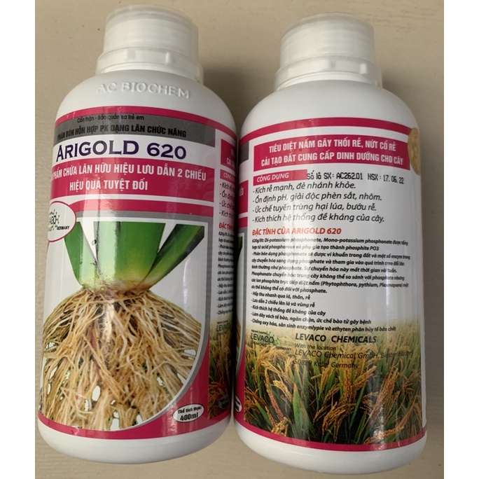 Phân bón hỗn hợp Arigold 620 chai 400ml của An Phát Nông