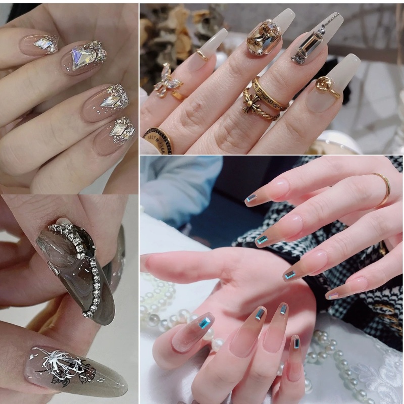 Hộp Đá Pha Lê 3D Trang Trí Móng Tay Nghệ Thuật