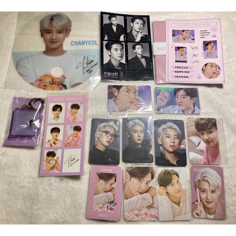QUẠT,CARD THẺ ẢNH CHANYEOL NACIFIC GOODS