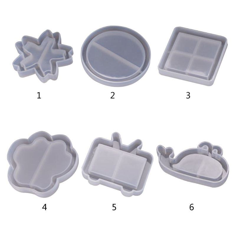 Khuôn Silicone Hình Hoa Tuyết / Tròn / Vuông Dùng Làm Trang Sức Thủ Công