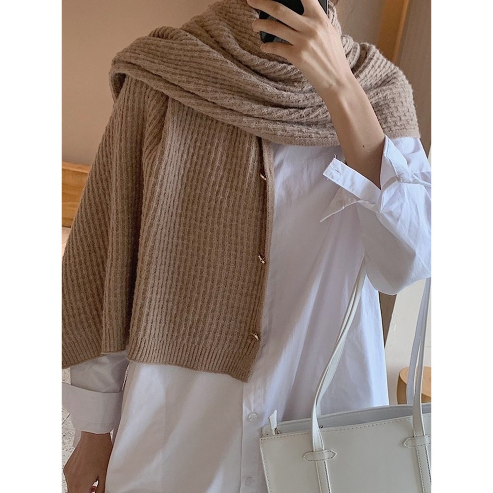 Áo Choàng Dệt Kim Đa Năng Thời Trang Thu Đông Nhật Bản Dành Cho Nữ