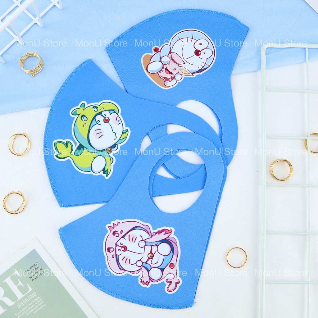 Một cái khẩu trang vải su người lớn hình DORAEMON DOREMON dễ thương cute MON0171