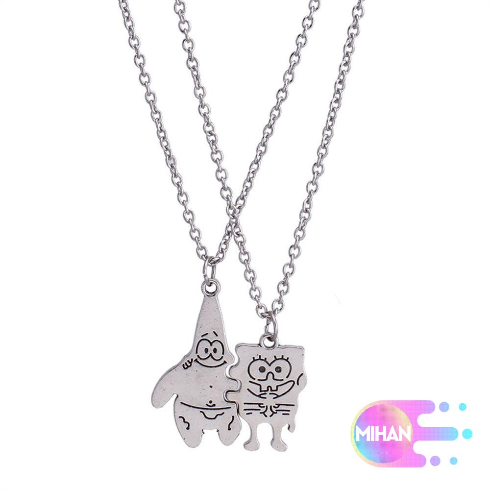 Vòng cổ Sắt Họa Tiết Spongebob Hoạt Hình Phong Cách Hip Hop Siêu Bền Mihan1