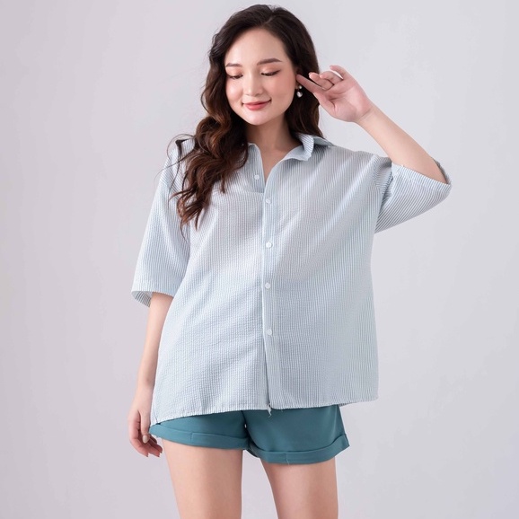 Quần short nữ ống rộng - Quần sooc cạp cao tôn dáng