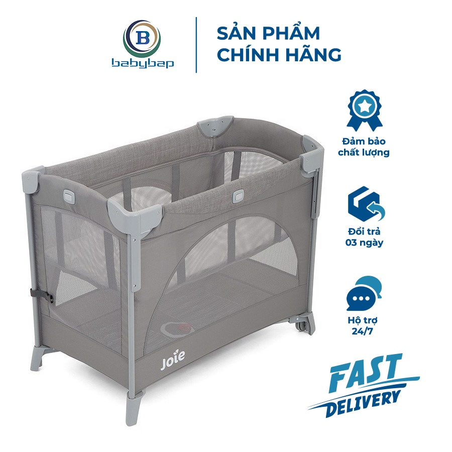 Giường Cũi Trẻ Em Joie Kubbie Sleep Foggy Gray