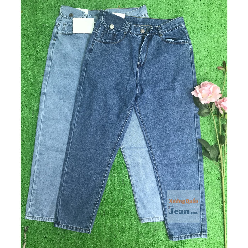 Quần Baggy Jeans Nữ Túi Nắp Chất Bò Demin Hàng Đẹp MS95