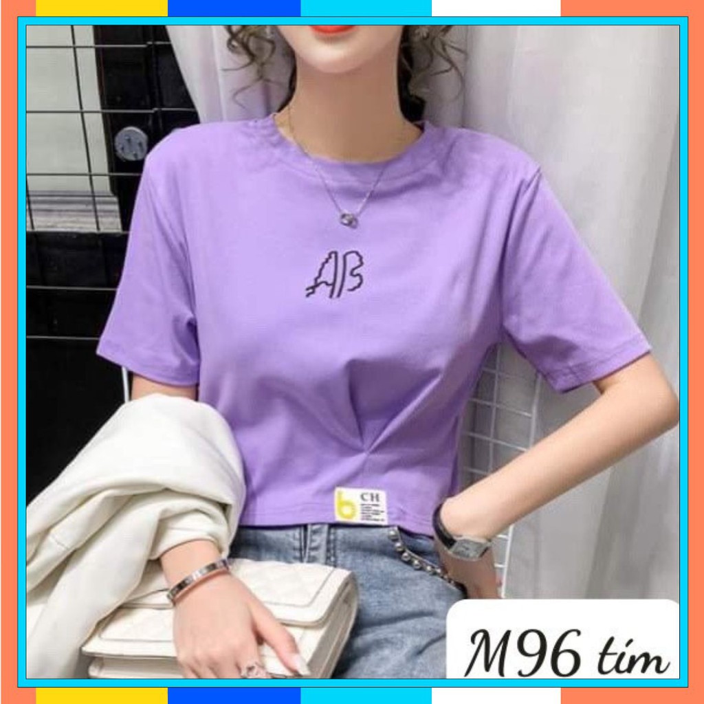 Áo Thun Nữ 👑FREESHIP👑 Áo phông nữ tay ngắn in chữ AB, chất mịn, mát Mã Áo M96 | BigBuy360 - bigbuy360.vn