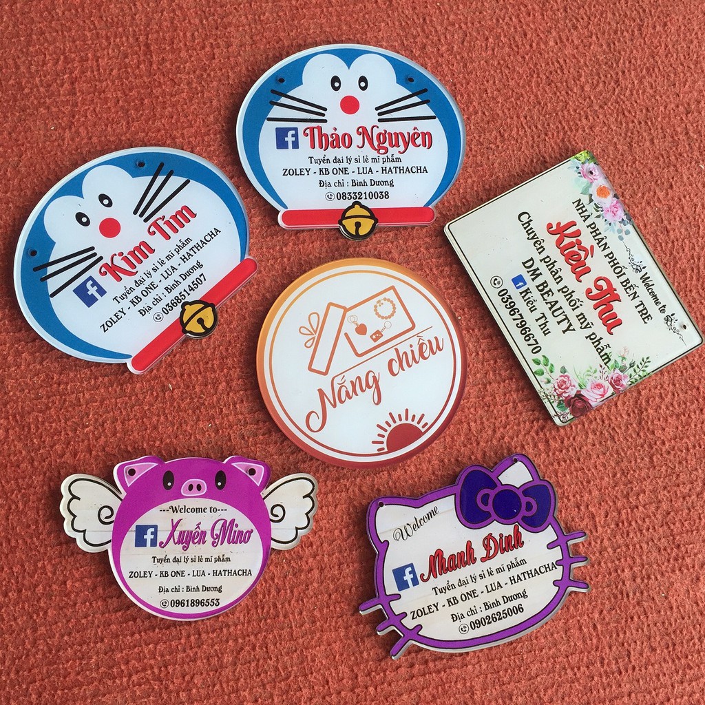 [BẢNG HIỆU MẪU DORAEMON] - Biển hiệu in thông tin shop và thiết kế theo yêu cầu - Free thiết kế
