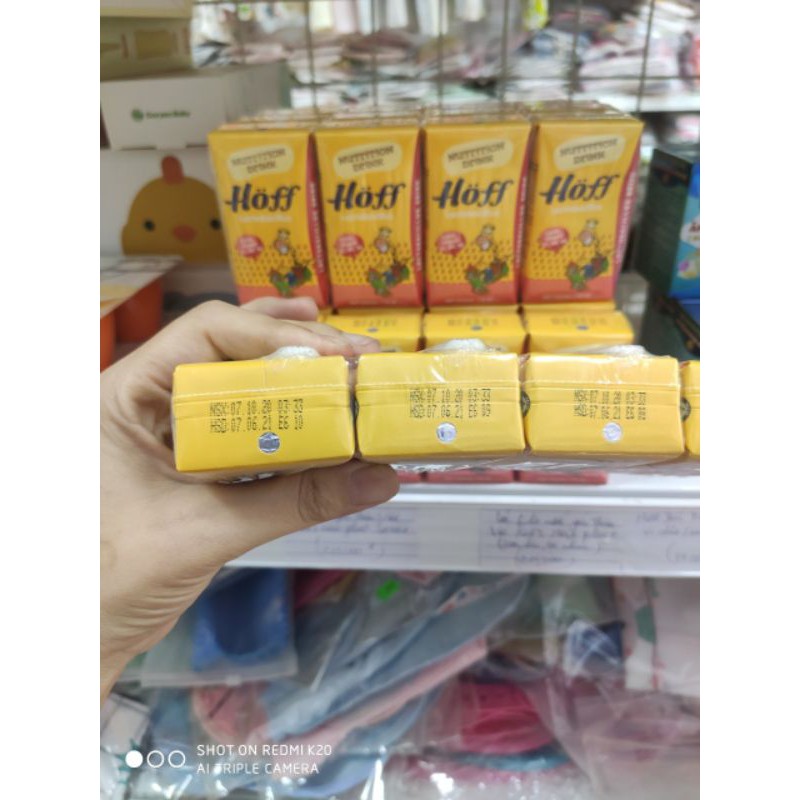 (Date mới 6/2021)Vỉ 4 hộp sữa chua uống Hoff bổ sung vitamin cho bé