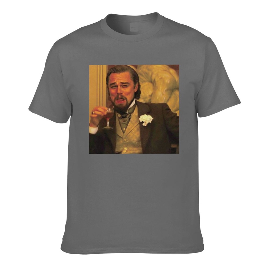 Áo thun Cotton nam Leonardo Dicaprio Laughing Django