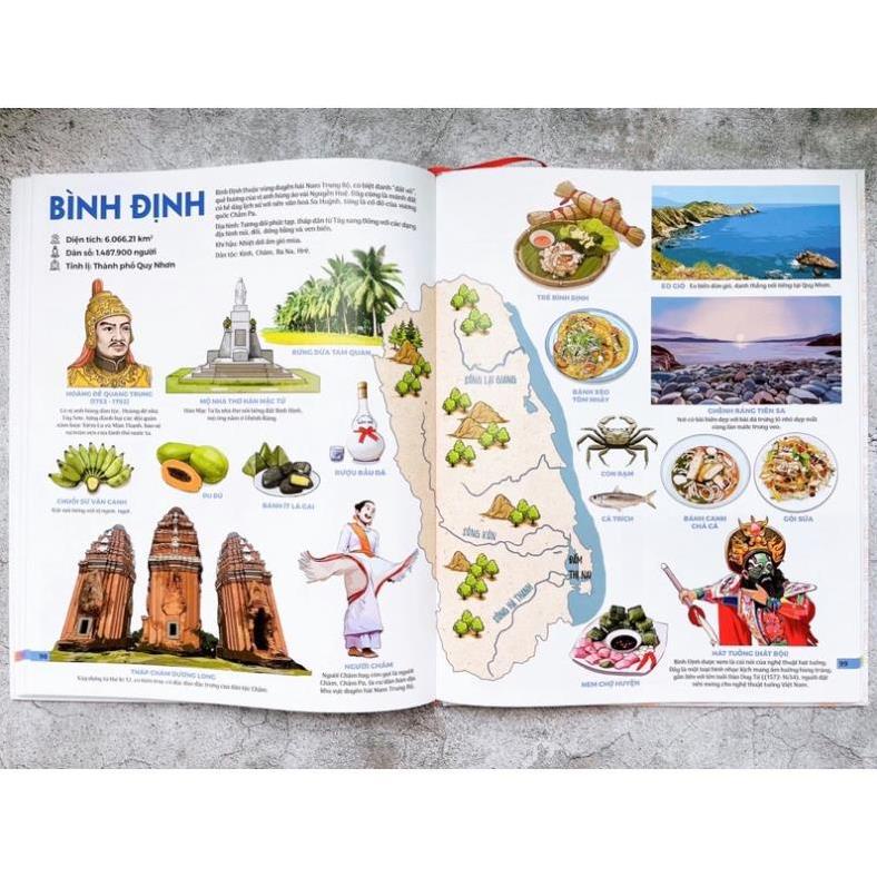 Sách - Đất nước gấm hoa - Atlas Việt Nam (Kỉ niệm 65 năm NXB Kim Đồng)