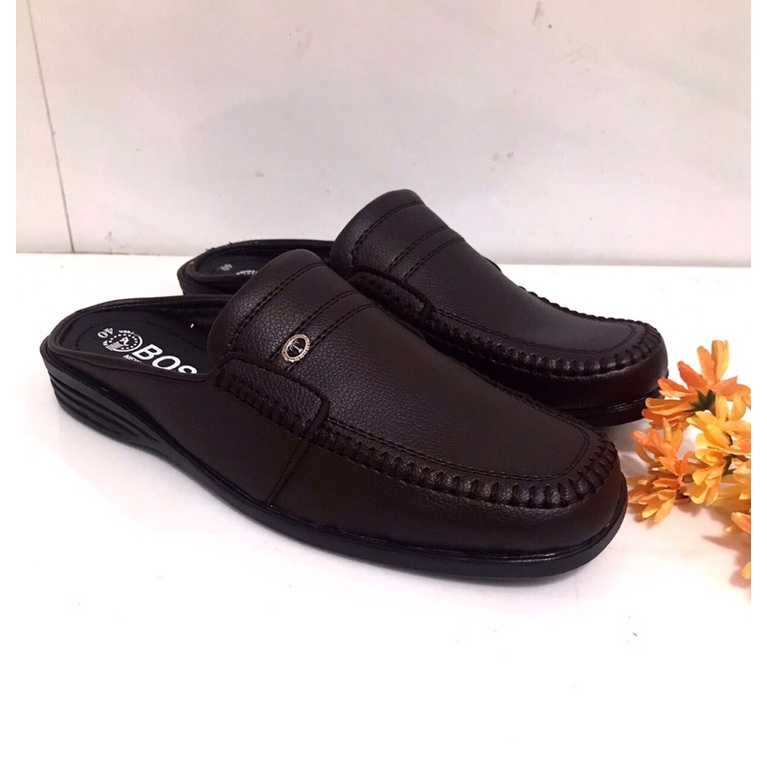 Giày không gót nam màu nâu.da mềm..mẫu mới nhất hiện nay | BigBuy360 - bigbuy360.vn