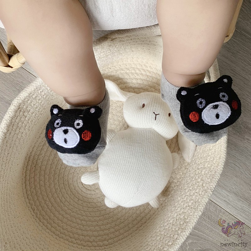 Tất họa tiết hoạt hình chống trượt phong cách Hàn Quốc dễ thương cho bé gái + trai