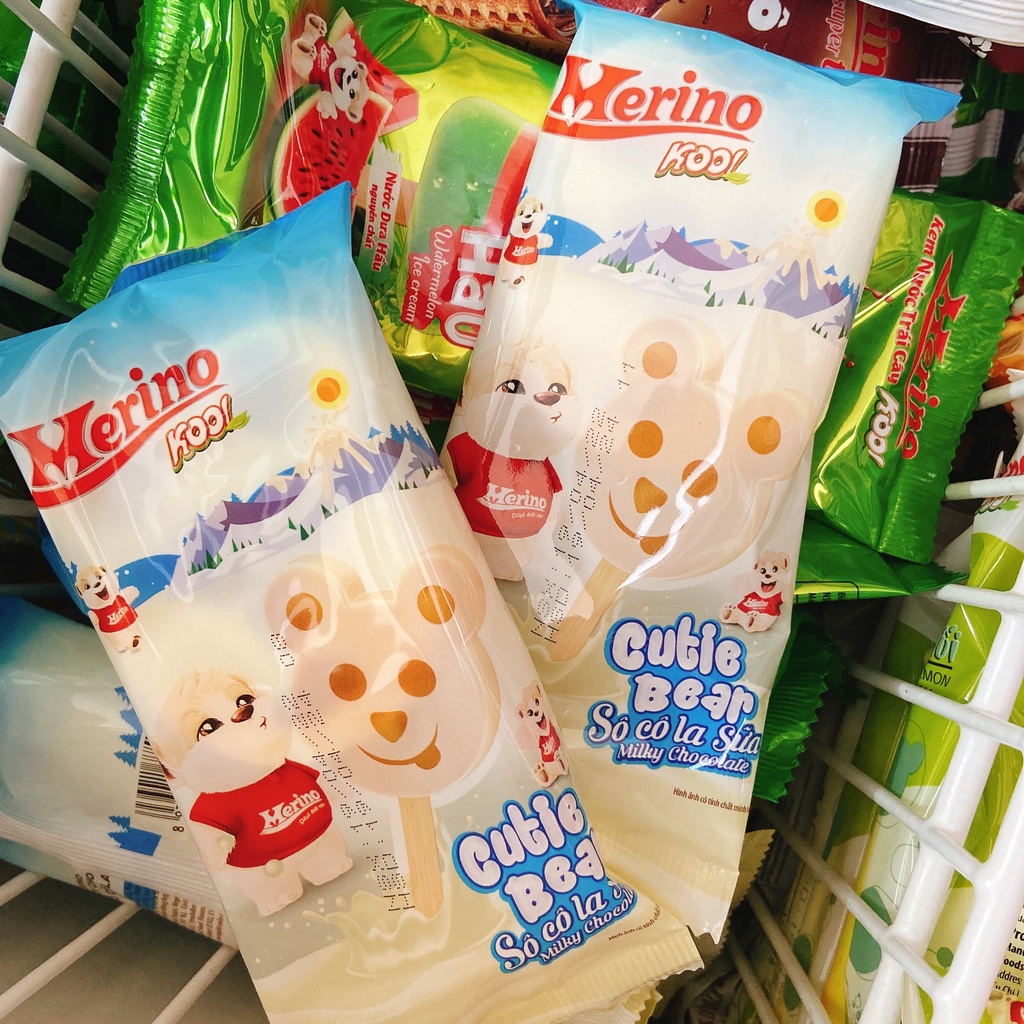 Kem gấu Merino Kool Cutie Bear vị socola sữa