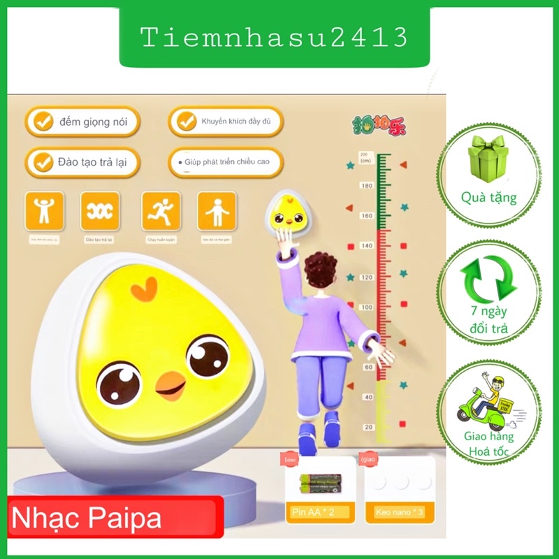 Đồ chơi vận động - Bộ chạm nhảy hỗ trợ tăng chiều cao, âm thanh vui nhộn, màu sắc dễ thương cho bé - TIỆM NHÀ SU