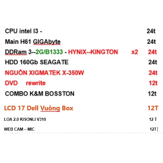 CPU i 3 MÁY TÍNH BÀN -WEBCAM-MIC-LOA CHO HỌC SINH HỌC TẬP ONLINE | BigBuy360 - bigbuy360.vn