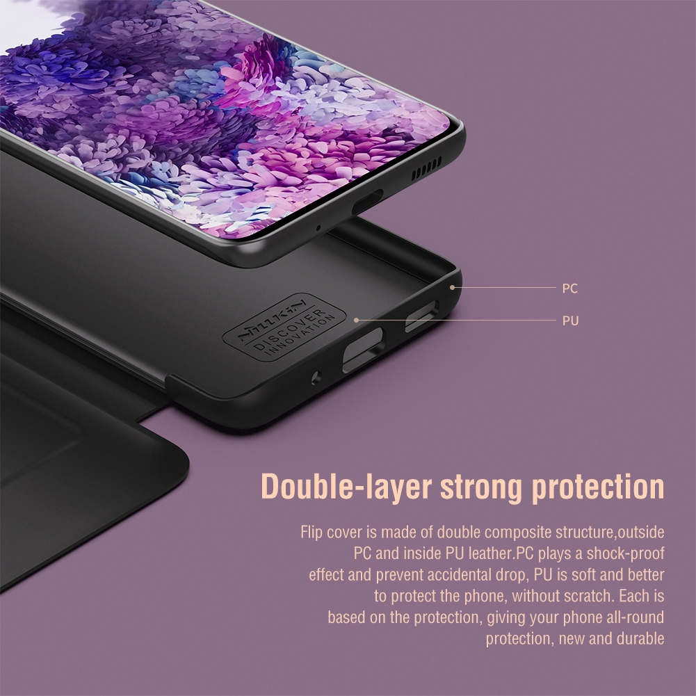 Bao Da Điện Thoại NILLKIN Nắp Lật Tích Hợp Ngăn Đựng Thẻ Dành Cho Samsung Galaxy S20 Plus / S20+ 5G