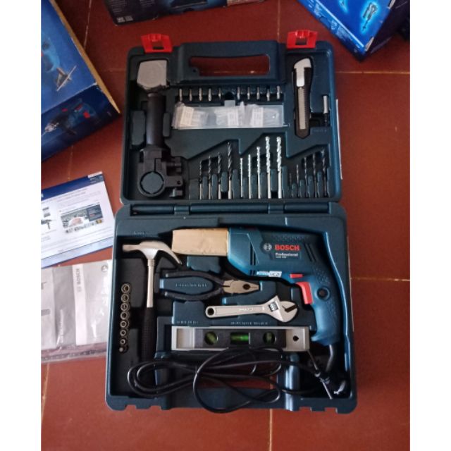 Bộ máy khoan động lực Bosch GSB 550 SET gồm 100 món