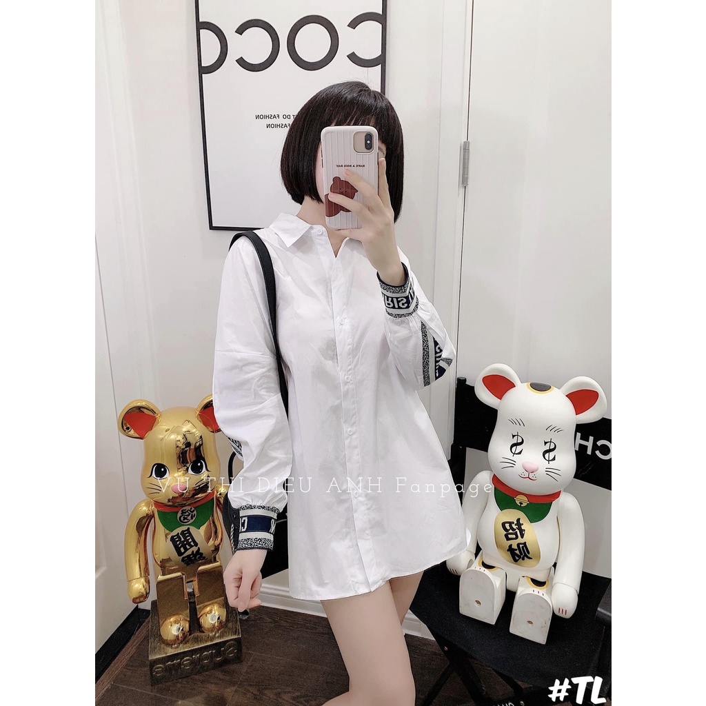 Áo sơ mi Dior nữ tay dài Xịn xò Sang Chảnh ( ẢNH THẬT )