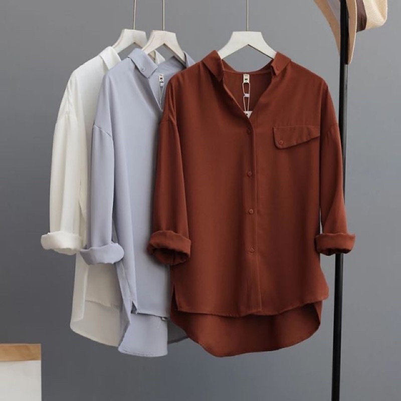 MS35 ÁO SƠ MI CÔNG SỞ NỮ BASIC TAY DÀI