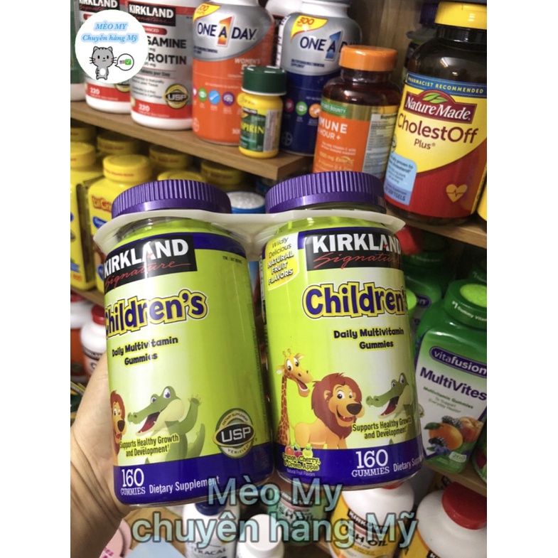 Kẹo Dẻo Kirkland Signature Children's Daily Multivitamin 160 viên của Mỹ