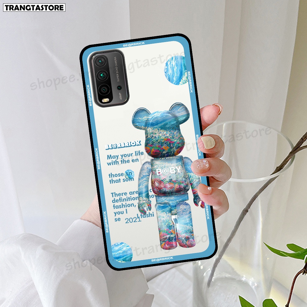 Ốp Xiaomi Redmi 9T - Poco M3 in hình gấu Bearbrick,Mountain,xanh,đen,đỏ giá rẻ