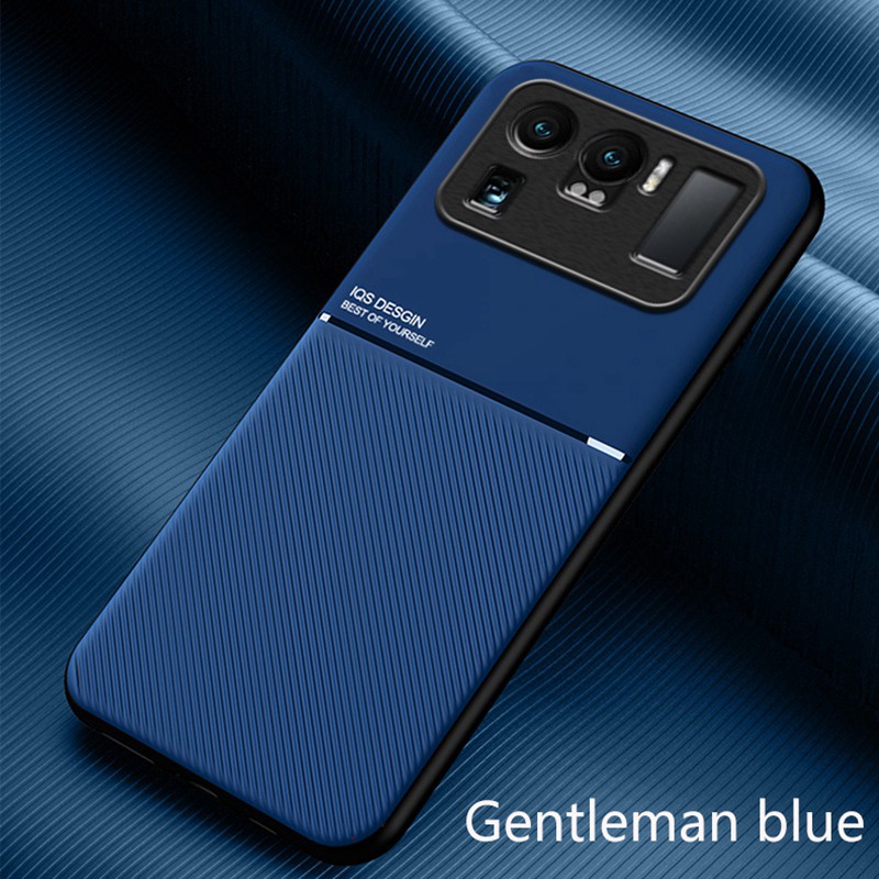 Ốp lưng chất liệu PC và da có nam châm cho xe ô tô tương thích với Xiaomi Mi 11 Ultra / Mi 10S