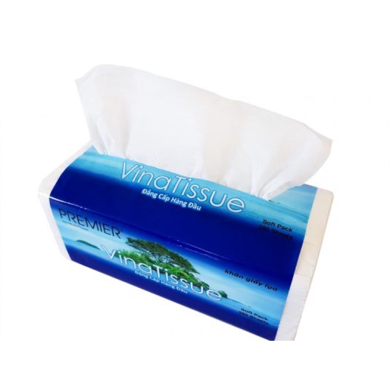 Combo 36 Gói Khăn Giấy Lụa Rút VinaTissue Premier(=1 thùng)