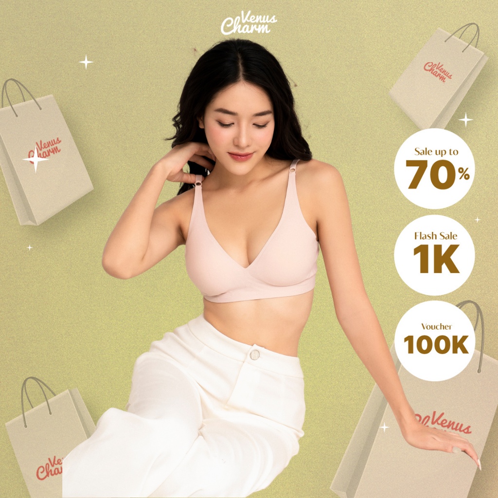Áo lót đúc Venus Charm mềm siêu mịn không gọng không đệm 813