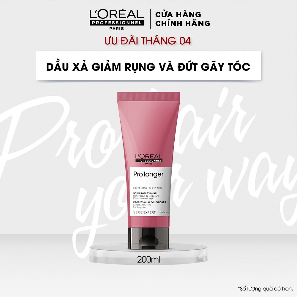 [Mã COSPPD04 giảm 10% đơn 600K] Dầu xả giúp giảm gãy rụng, dưỡng dài và dày tóc Serie Expert Pro Longer 200ml