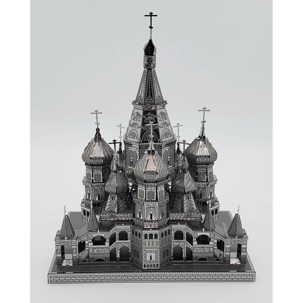 Mô Hình Lắp Ghép 3D Kim Loại Tự Ráp Nhà Thờ Thánh Basil Cathedral Quảng trường Đỏ Moskva Nga  - Chưa Lắp
