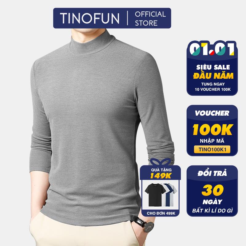 Áo len nam mùa đông giữ ấm TINOFUN chất vải nỉ co giãn đẹp - Hàng mới về