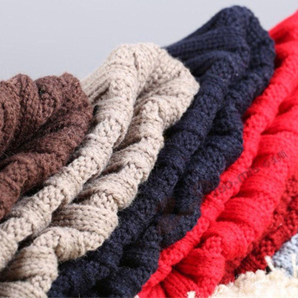 Mũ Beanie Dệt Kim Cao Cấp Màu Trơn Dễ Thương Cho Bé