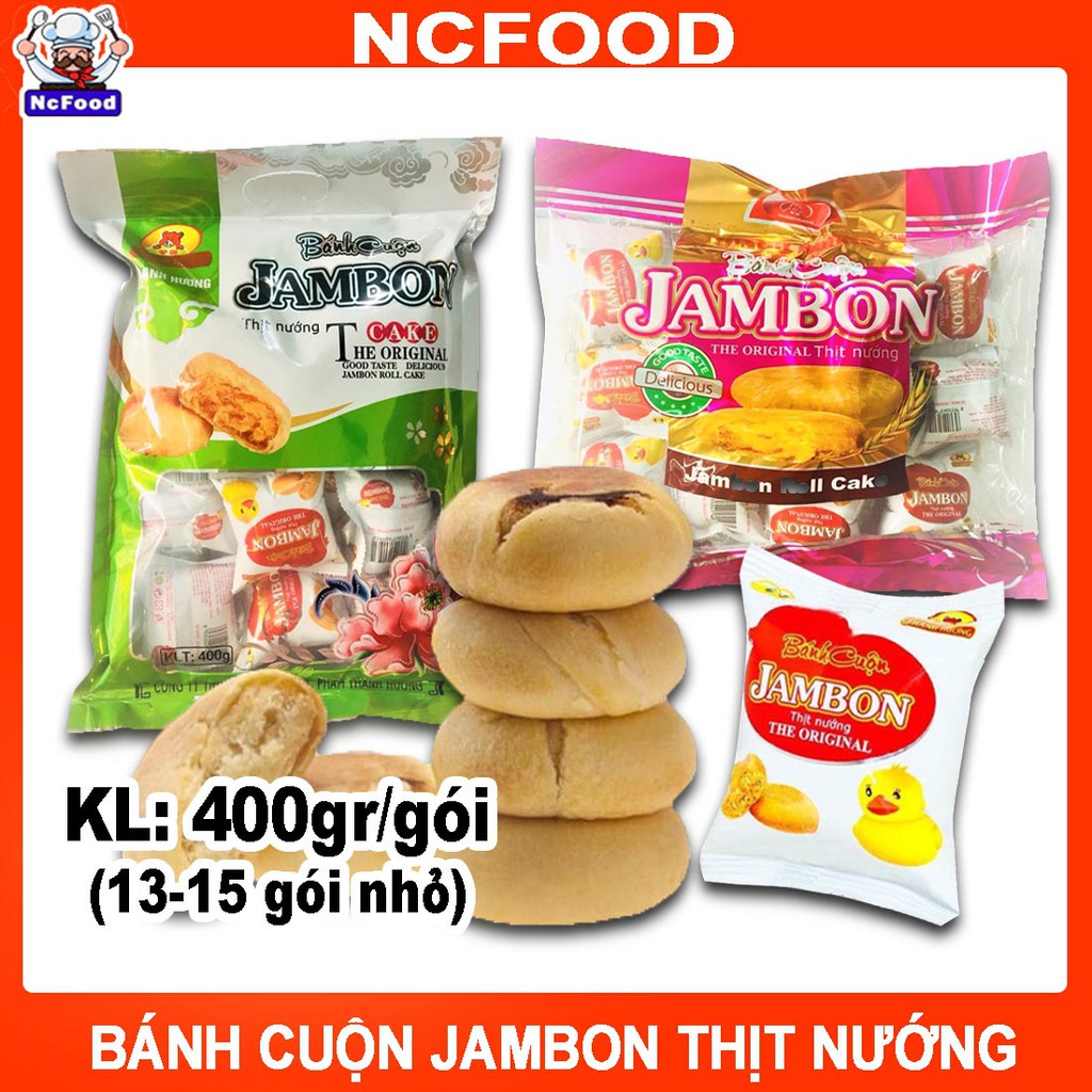 (COMBO 3 Gói) Bánh cuộn Jambon thịt nướng Thanh Hương 400gr NCFOOD