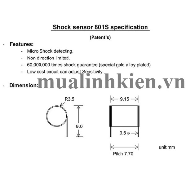 Cảm Biến Rung 801S DHCNHN