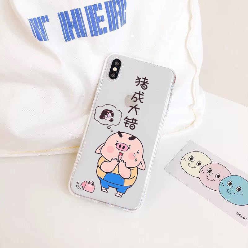 Ốp lưng iphone hình Heo Đáng Yêu 6 6S 6Plus 6S Plus 7 8 7Plus 8Plus X XSMax 11 11 Pro 11 ProMax - Infinity Case M503