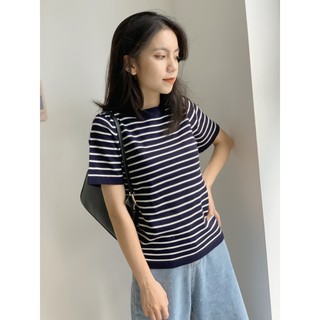 Áo len kẻ mỏng One tay cộc AP319 1994closet
