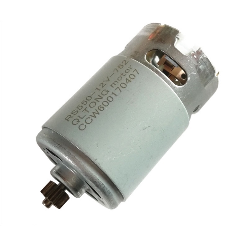 Motor DC RS550 12V Động Cơ Thay Thế Máy Khoan Pin 12V,Có Kèm Bánh Răng 12 Răng