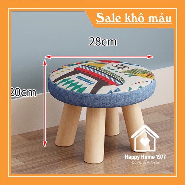 [HSP96] Ghế Trang trí nhà cửa [Giá hủy diệt] [Siêu Sale] siêu cute, bằng vải, gỗ đẹp Happy Home 1977