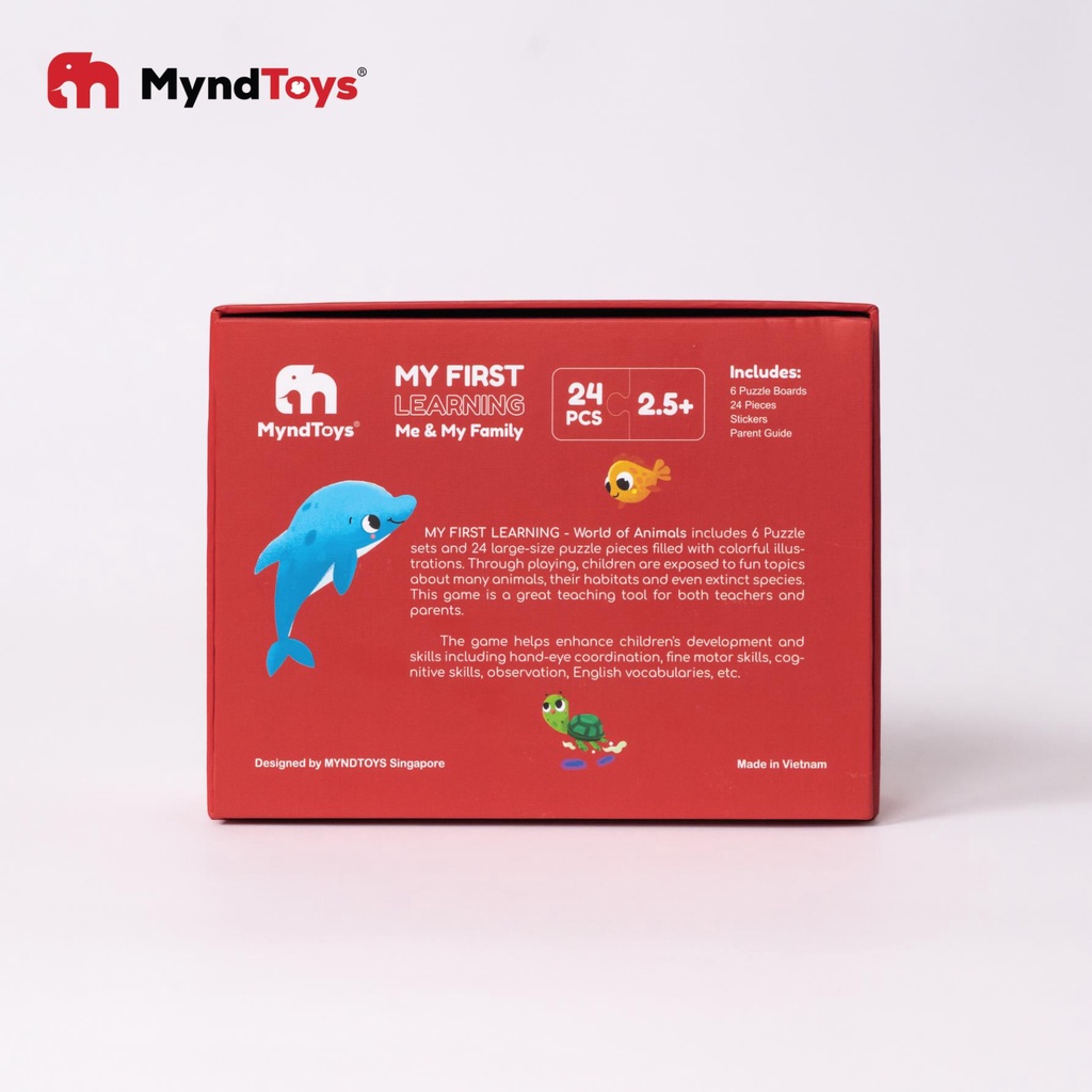 Đồ Chơi Xếp Hình Thông Minh MyndToys - My First Learning - Hai Chủ Đề Dành Cho Bé Trên 2 Tuổi Bắt Đầu Tập Xếp Hình