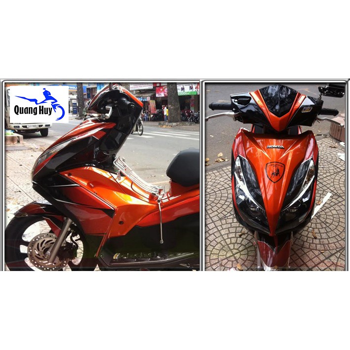 Tem trùm air blade ♦FREESHIP♦ cam đen đời 2013-2014-2015, độ team trùm ab dán phủ dàn áo xe đen cam rẻ đẹp