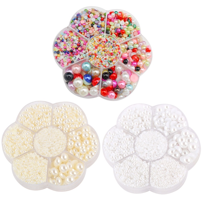 Hạt Ngọc Trai Giả Tròn 2 3 4 5 6 8 10mm Tự Làm Trang Sức Tiện Lợi