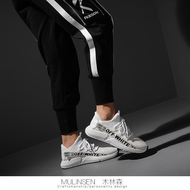 Giày Sneaker Nam thể thao màu trắng cổ cao cho học sinh phong cách Hàn Quốc TAKUTA mã OMT