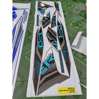 tem rời ex 150 xanh bạc