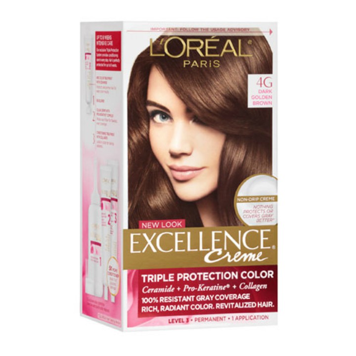 L'Oréal Excellence Creme, 4G Dark Golden Brown