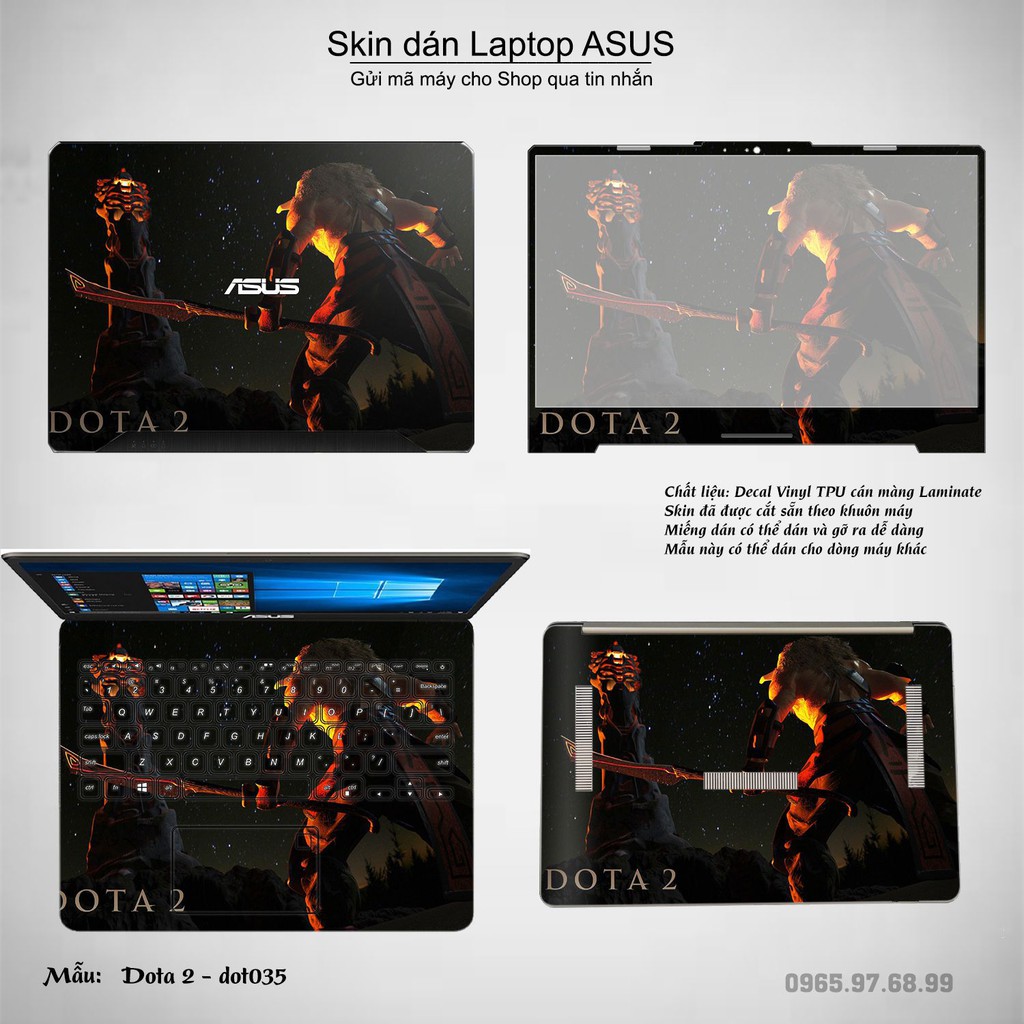 Skin dán Laptop Asus in hình Dota 2 _nhiều mẫu 6 (inbox mã máy cho Shop)