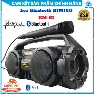 Loa Bluetooth KIMISO KM-S1 - Tặng kèm Mic hát Karaoke - Lỗi đổi mới trong 10 ngày [Bảo Hành 2 Năm]
